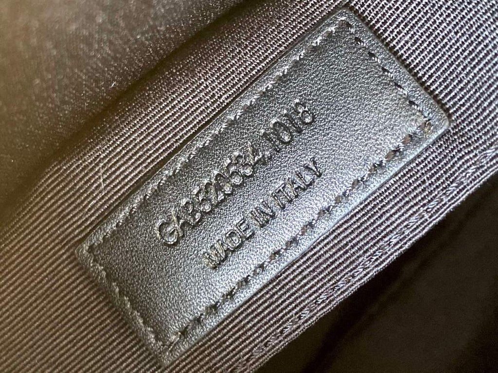 YSL 520534 Lou Camera Bag In Matelassé Leather Black Gold Buckle