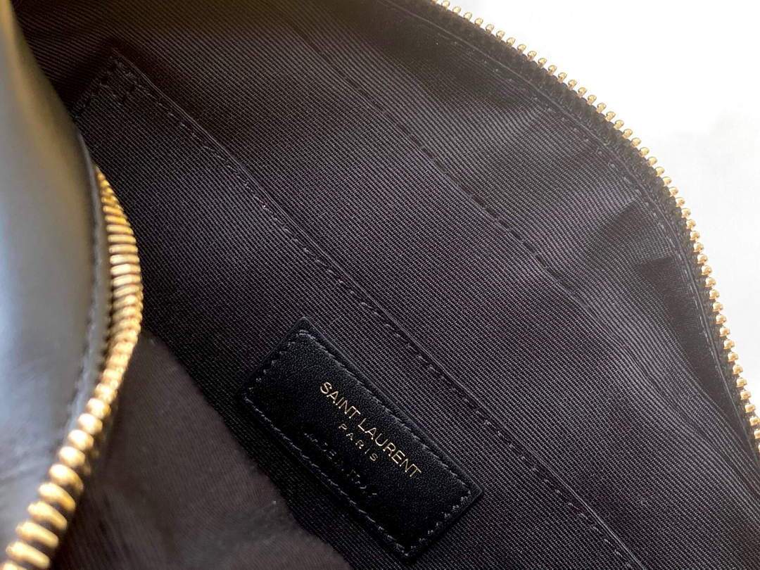YSL 520534 Lou Camera Bag In Matelassé Leather Black Gold Buckle