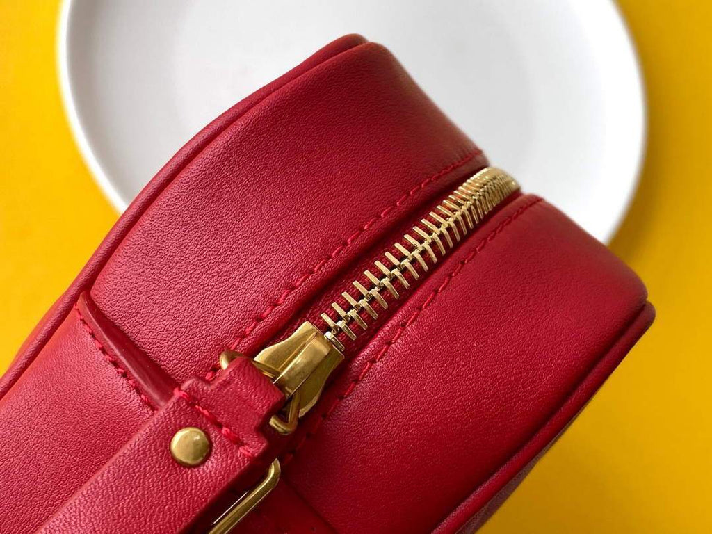 YSL 520534 Lou Camera Bag In Matelass¨¦ Leather Red