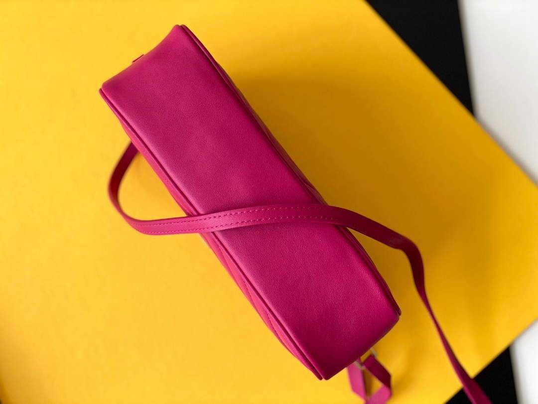 YSL 520534 Lou Camera Bag In Matelass¨¦ Leather Plum