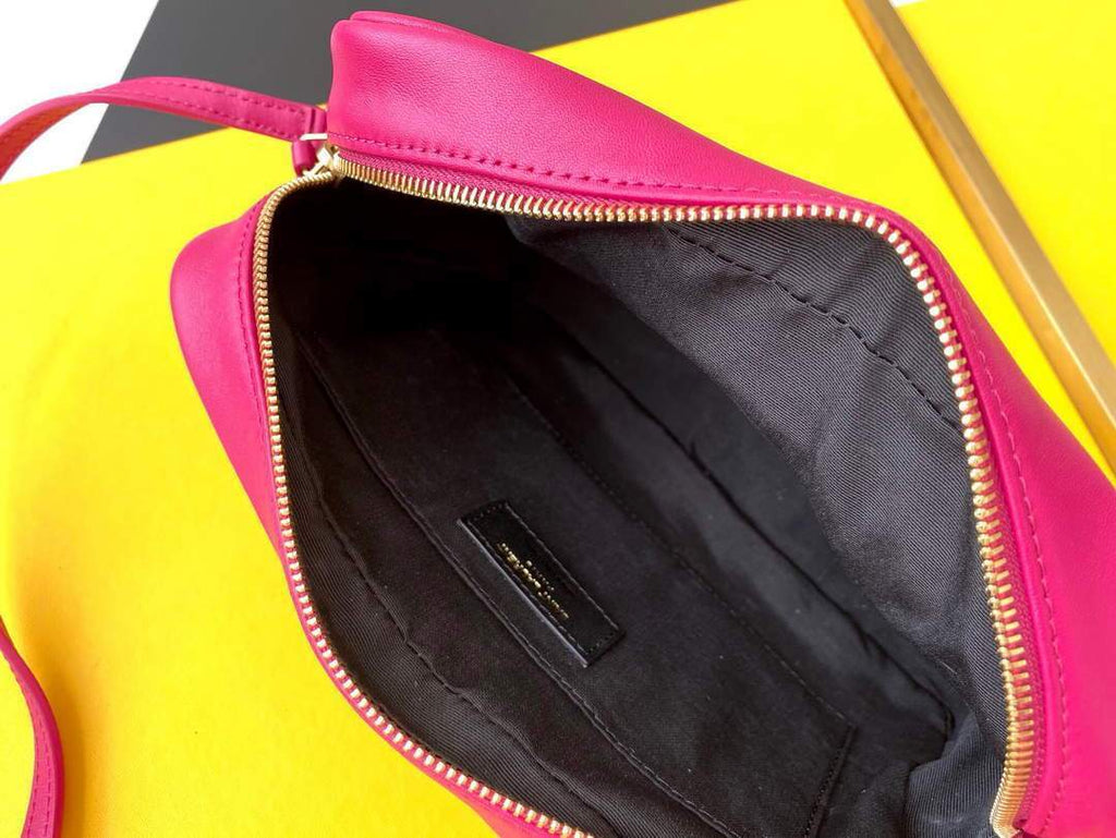 YSL 520534 Lou Camera Bag In Matelass¨¦ Leather Plum