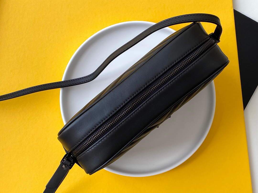 YSL 520534 Lou Camera Bag In Matelassé Leather Black