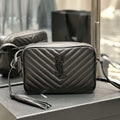 YSL 520534 Lou Camera Bag In Matelass¨¦ Leather Black with Black Logo - Default Title - View 1