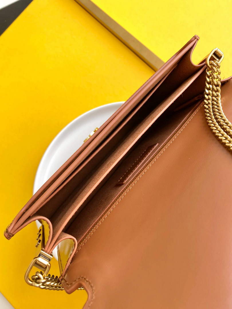 YSL 532750 Yves Saint Laurent Cassandra Monogram Clasp Bag In Micro Raffia And Box Leather Brown