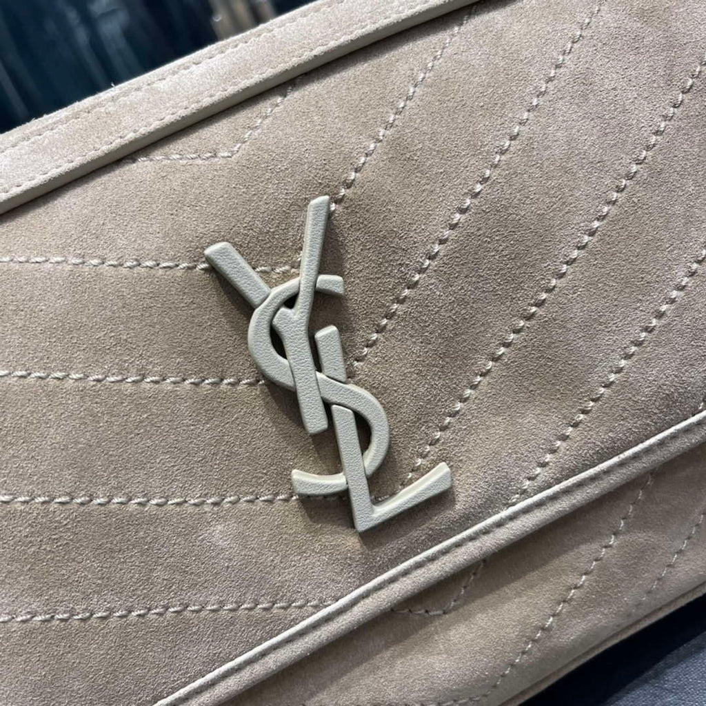 YSL 533037 Yves Saint Laurent Niki Baby In Crinkled Vintage Nubuck Leather Beige