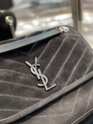 YSL 533037 Yves Saint Laurent Niki Baby In Crinkled Vintage Nubuck Leather Black - Default Title - View 4