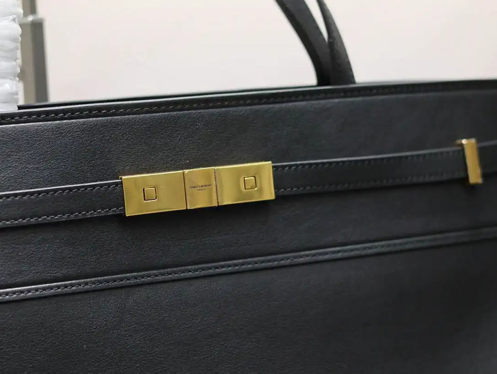 YSL 553745 XL MANHATTAN in BOX SAINT LAURENT Black