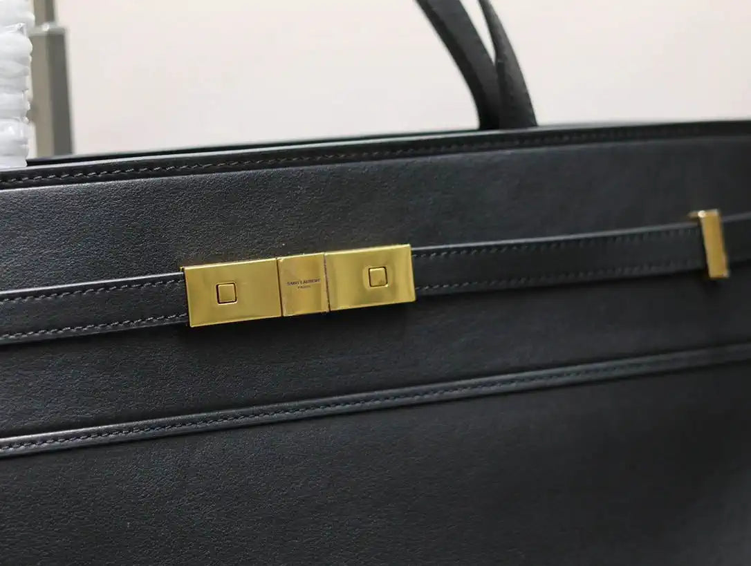 YSL 553745 XL MANHATTAN in BOX SAINT LAURENT Black