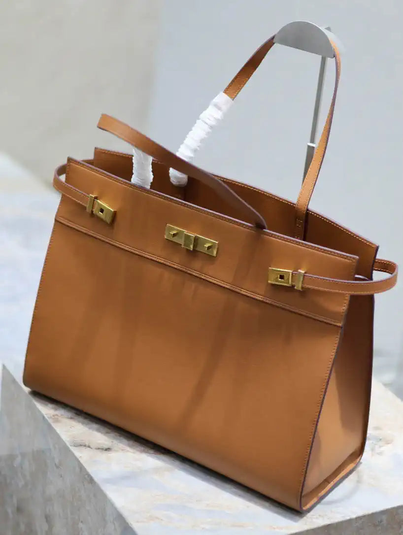 YSL 553745 XL MANHATTAN in BOX SAINT LAURENT Brown