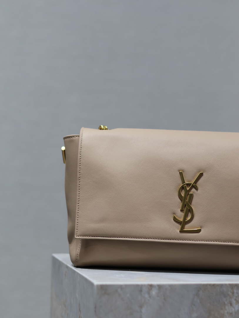 YSL 553804 Saint Laurent Reversible Medium Kate in Suede Bean paste - Default Title - View 2