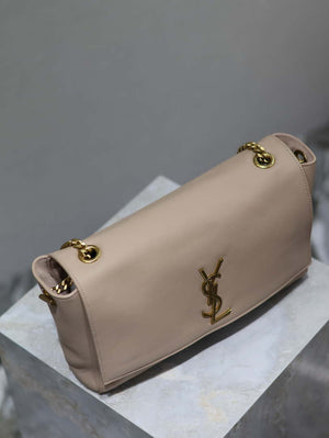 YSL 553804 Saint Laurent Reversible Medium Kate in Suede Bean paste - Default Title - View 5