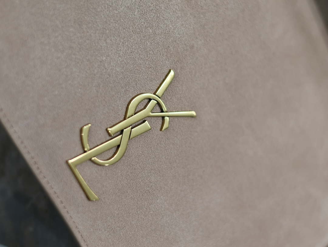 YSL 553804 Saint Laurent Reversible Medium Kate in Suede Bean paste - Default Title - View 9