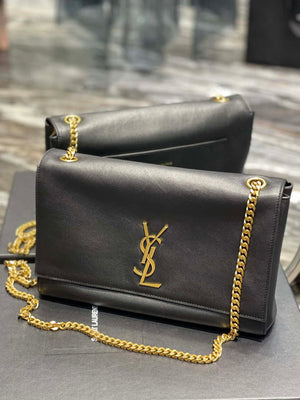 YSL 553804 Saint Laurent Reversible Medium Kate in Suede Black - Default Title - View 2