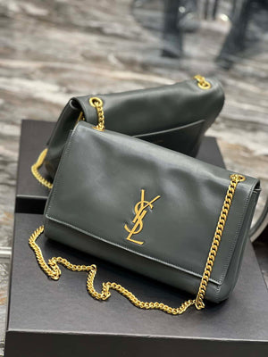YSL 553804 Saint Laurent Reversible Medium Kate in Suede Blue - Default Title - View 2