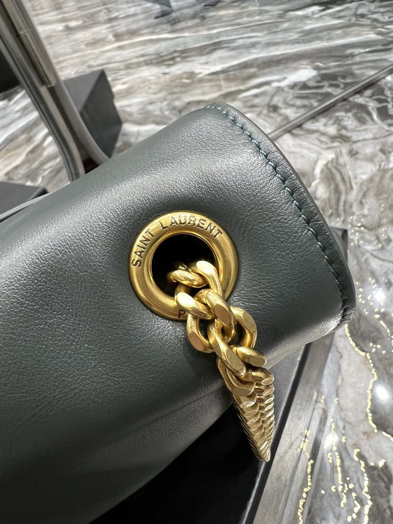 YSL 553804 Saint Laurent Reversible Medium Kate in Suede Blue