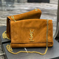YSL 553804 Saint Laurent Reversible Medium Kate in Suede Brown - Default Title - View 1