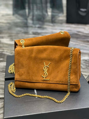 YSL 553804 Saint Laurent Reversible Medium Kate in Suede Brown - Default Title - View 2