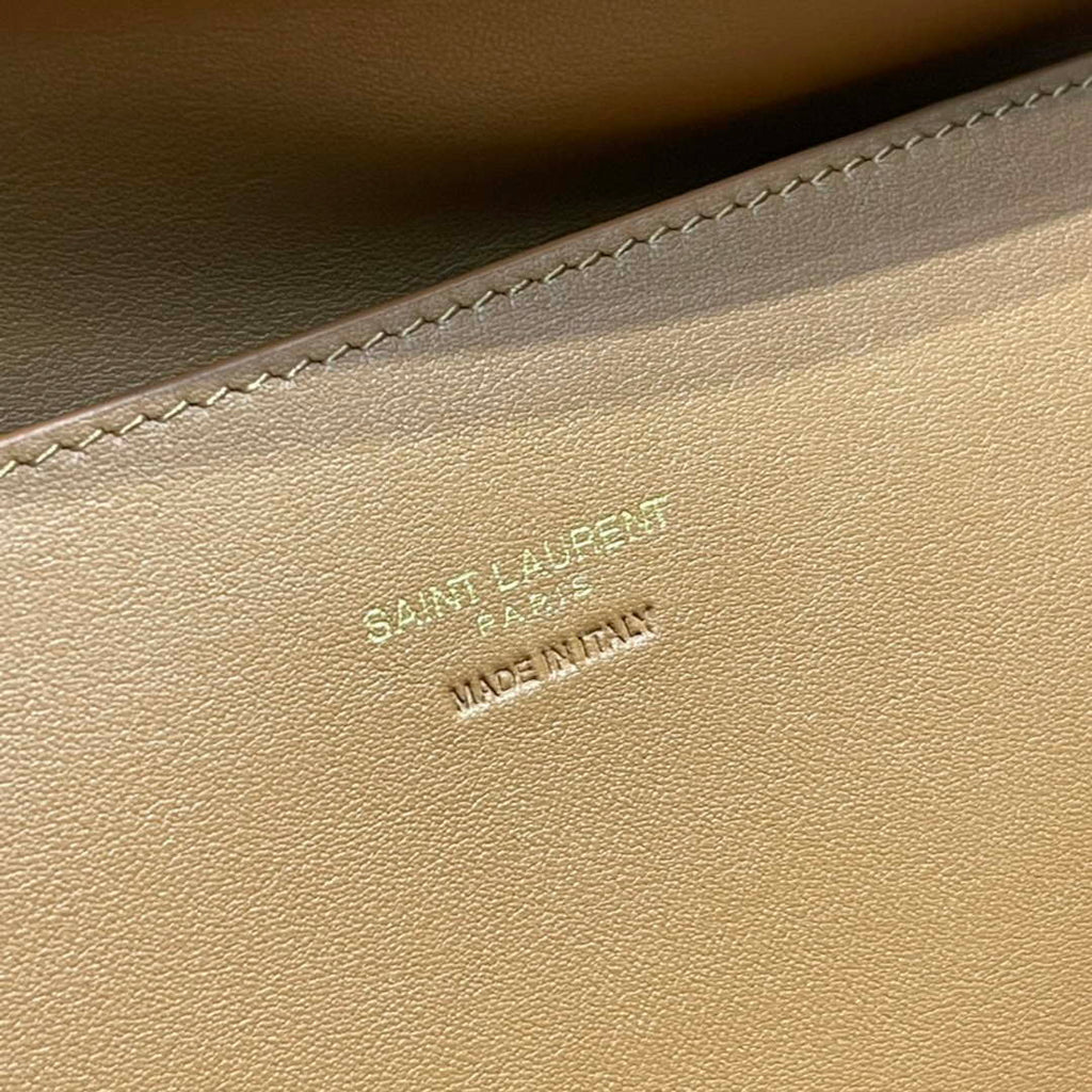 YSL 553804 Saint Laurent Reversible Medium Kate in Suede Brown