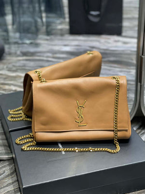 YSL 553804 Saint Laurent Reversible Medium Kate in Suede Brown - Default Title - View 10