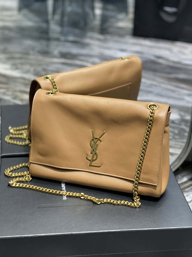 YSL 553804 Saint Laurent Reversible Medium Kate in Suede Brown