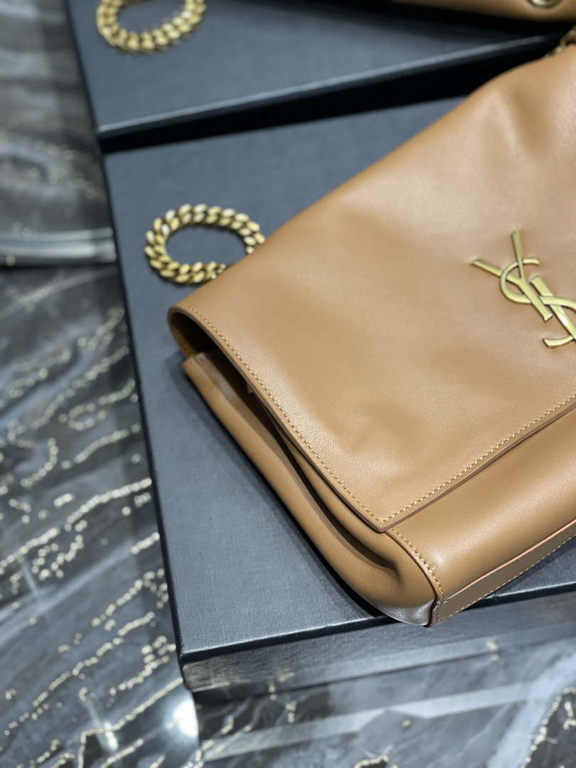 YSL 553804 Saint Laurent Reversible Medium Kate in Suede Brown
