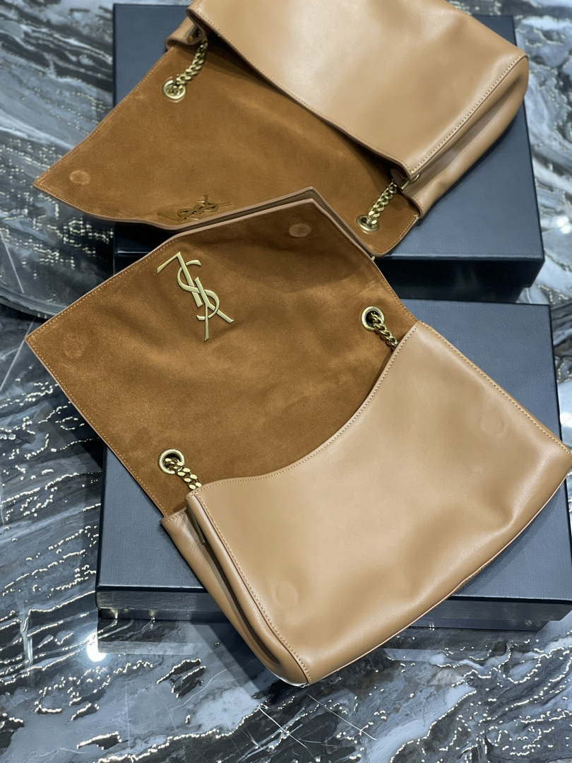YSL 553804 Saint Laurent Reversible Medium Kate in Suede Brown