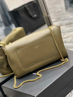 YSL 553804 Saint Laurent Reversible Medium Kate in Suede Dark Green - Default Title - View 15