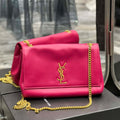 YSL 553804 Saint Laurent Reversible Medium Kate in Suede Rose Red - Default Title - View 1
