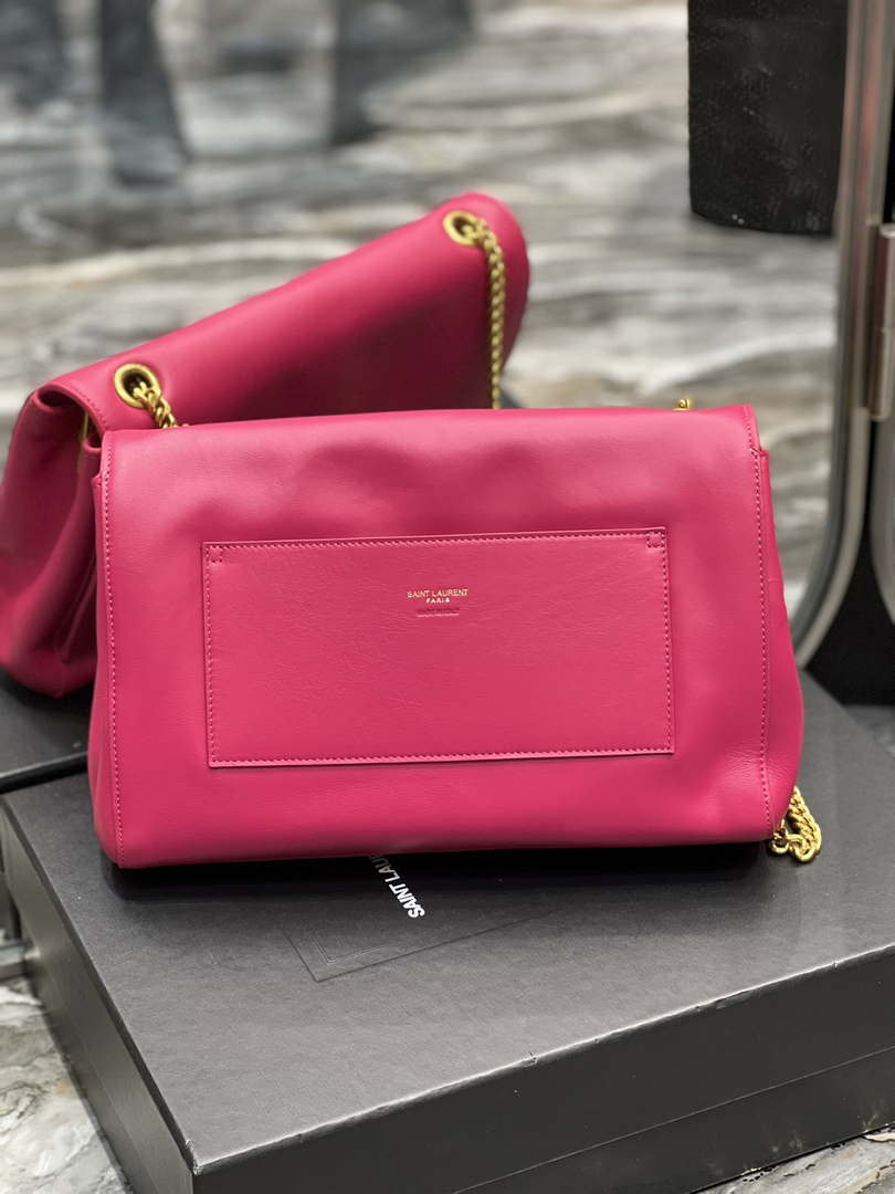 YSL 553804 Saint Laurent Reversible Medium Kate in Suede Rose Red