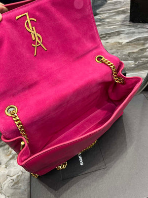 YSL 553804 Saint Laurent Reversible Medium Kate in Suede Rose Red - Default Title - View 8