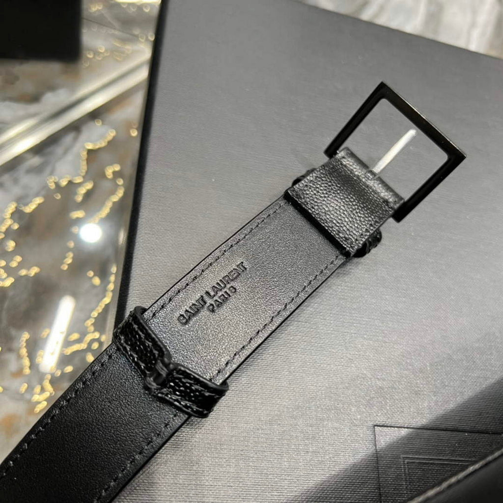 YSL 569737 Classic Crossbody Leather Bag Black Buckle