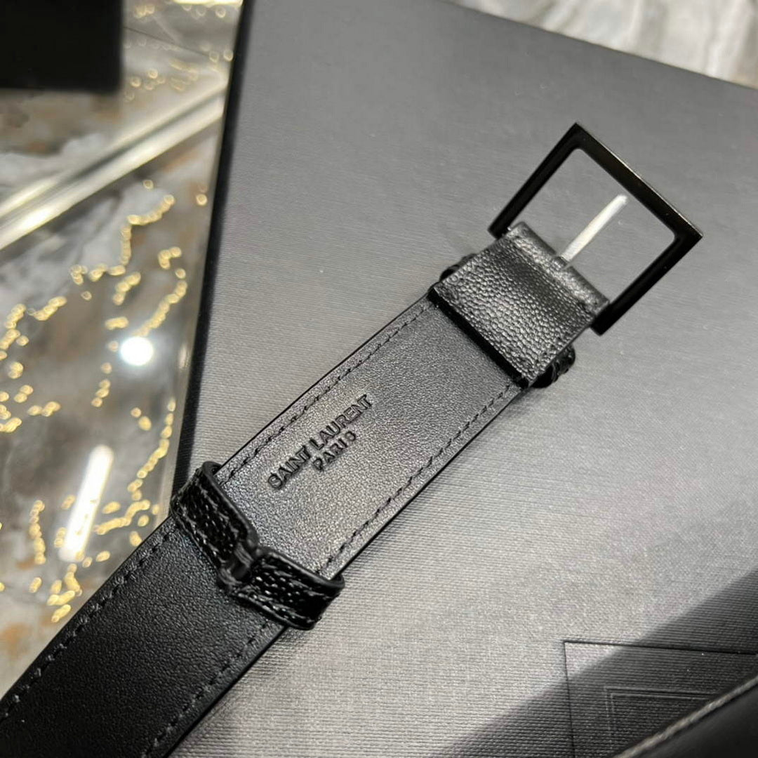 YSL 569737 Classic Crossbody Leather Bag Black Buckle