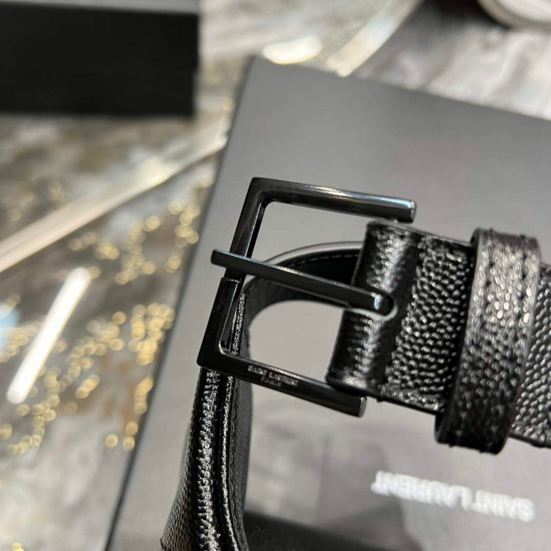 YSL 569737 Classic Crossbody Leather Bag Black Buckle