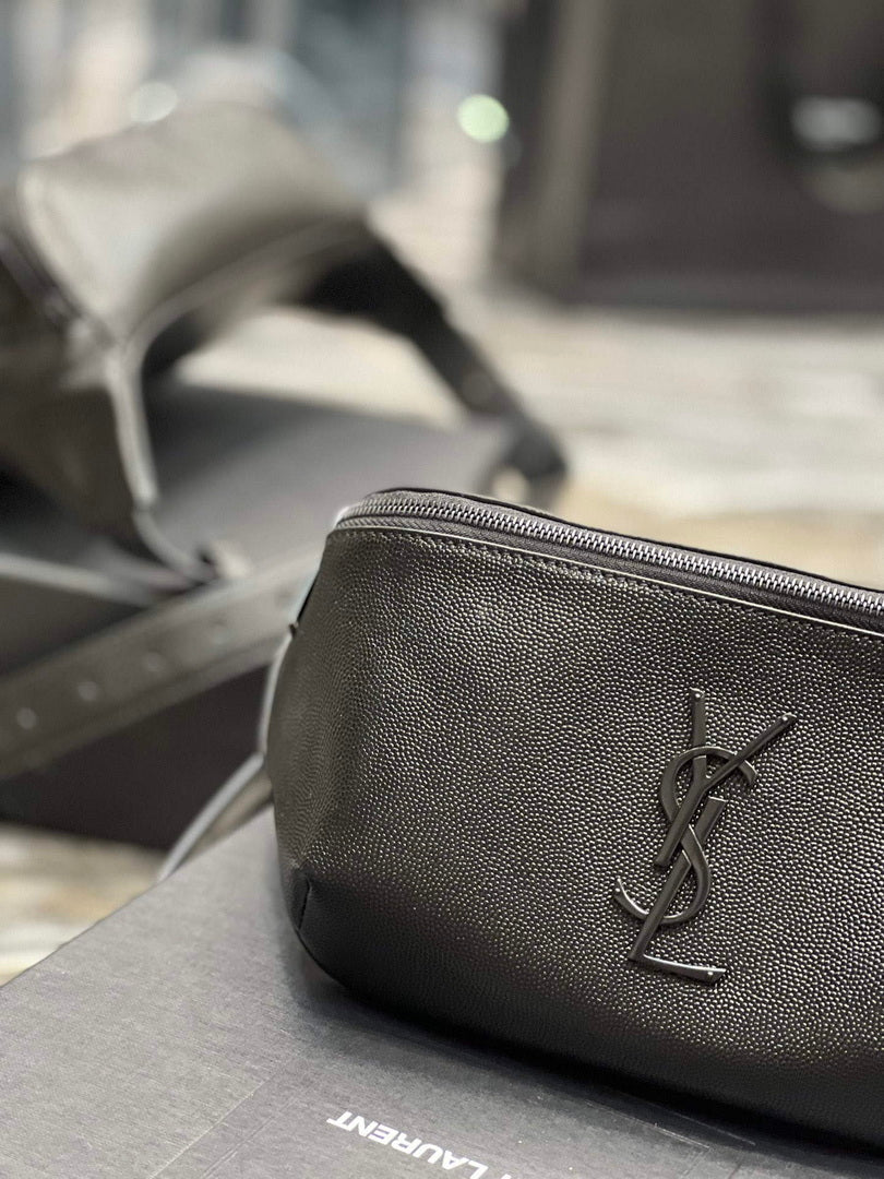 YSL 569737 Classic Crossbody Leather Bag Black Buckle