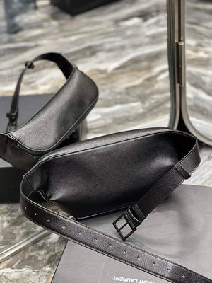 YSL 569737 Classic Crossbody Leather Bag Black Buckle - Default Title - View 7