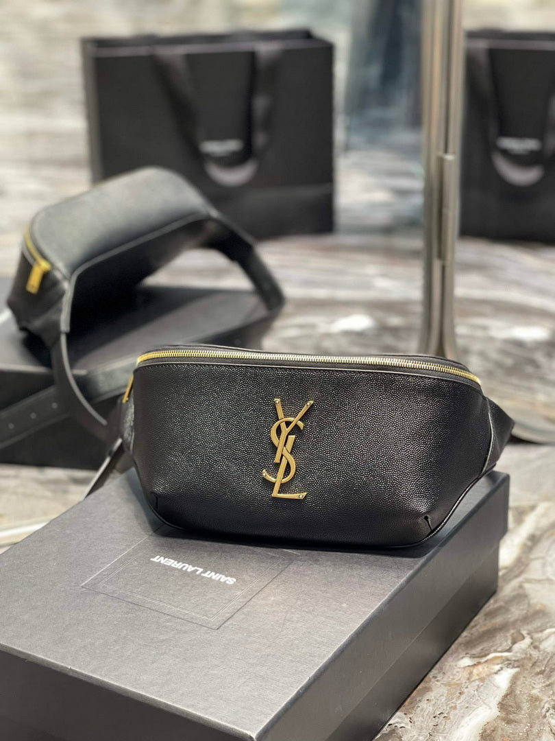 YSL 569737 Classic Crossbody Leather Bag Gold Buckle