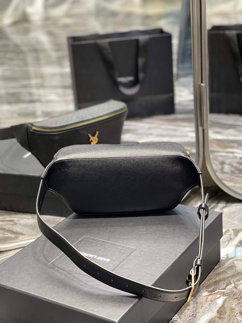 YSL 569737 Classic Crossbody Leather Bag Gold Buckle