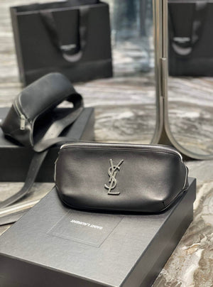 YSL 569737 Classic Crossbody Leather Bag Silver Buckle - Default Title - View 1