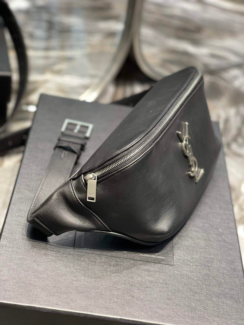 YSL 569737 Classic Crossbody Leather Bag Silver Buckle
