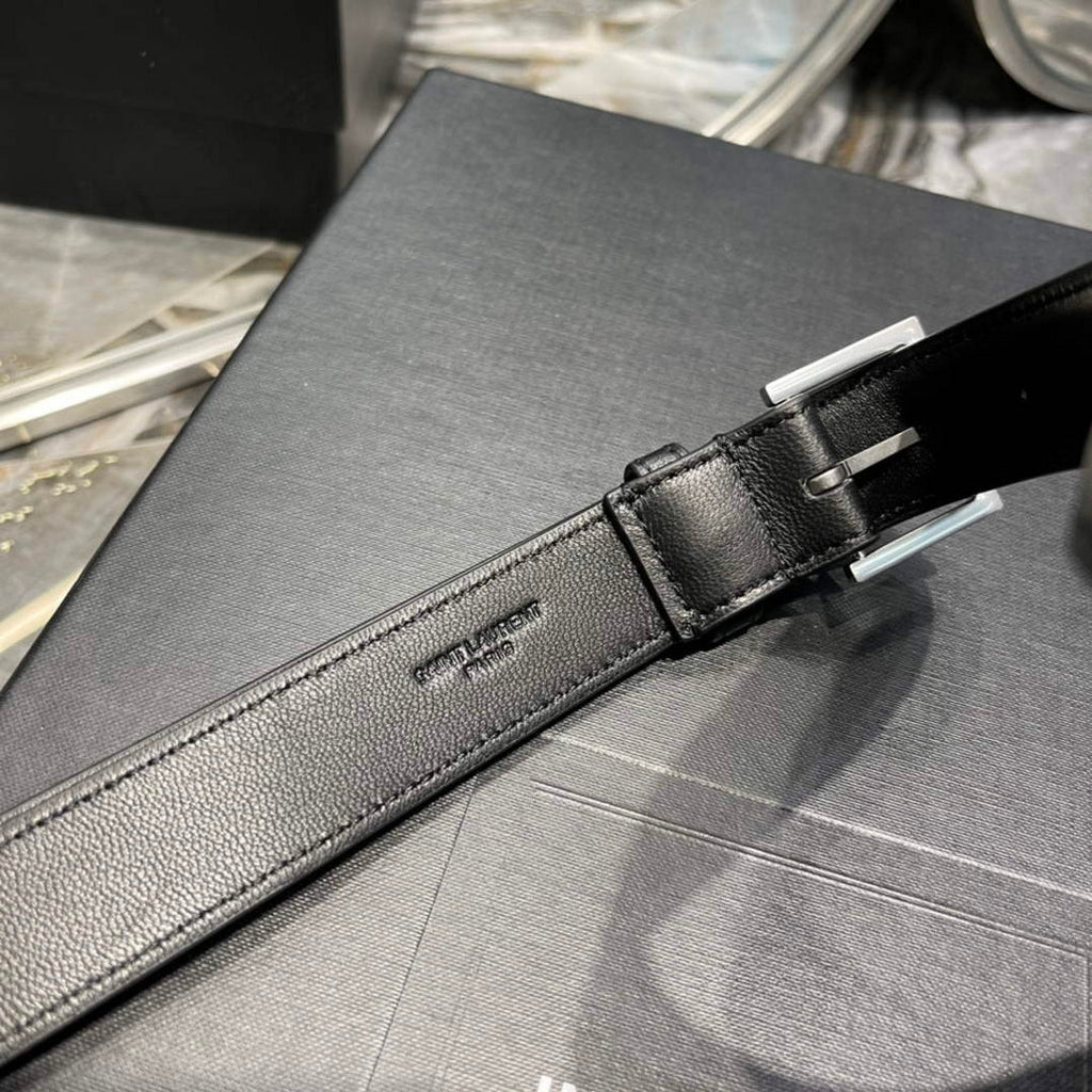 YSL 569737 Classic Crossbody Leather Bag Silver Buckle
