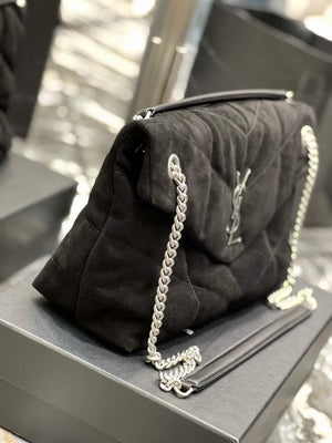 YSL 577475 Saint Laurent Puffer Medium Bag In Quilted Lambskin Leather Black - Default Title - View 5