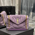YSL 577476 Saint Laurent Puffer Small Bag In Quilted Lambskin Leather Purple - Default Title - View 1