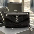 YSL 577476 Saint Laurent Puffer Small Bag In Quilted Lambskin Leather Black - Default Title - View 1