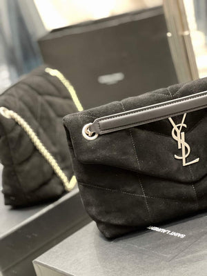 YSL 577476 Saint Laurent Puffer Small Bag In Quilted Lambskin Leather Black - Default Title - View 4