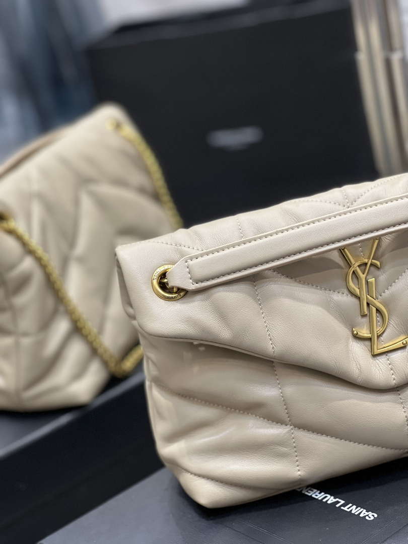 YSL 577476 Saint Laurent Puffer Small In Nappa Leather Apricot - Default Title - View 4