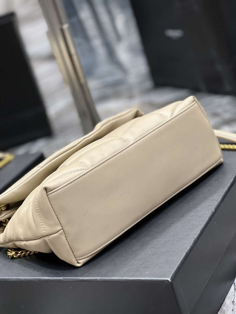 YSL 577476 Saint Laurent Puffer Small In Nappa Leather Apricot