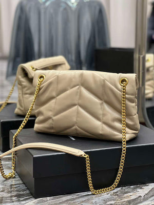YSL 577476 Saint Laurent Puffer Small In Nappa Leather Apricot - Default Title - View 9