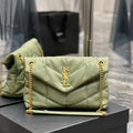 YSL 577476 Saint Laurent Puffer Small In Nappa Leather avocado green - Default Title - View 1