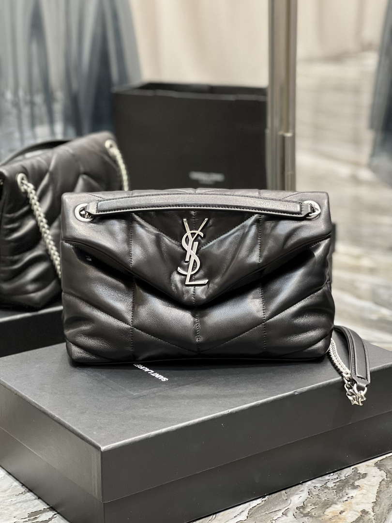 YSL 577476 Saint Laurent Puffer Small In Nappa Leather Black