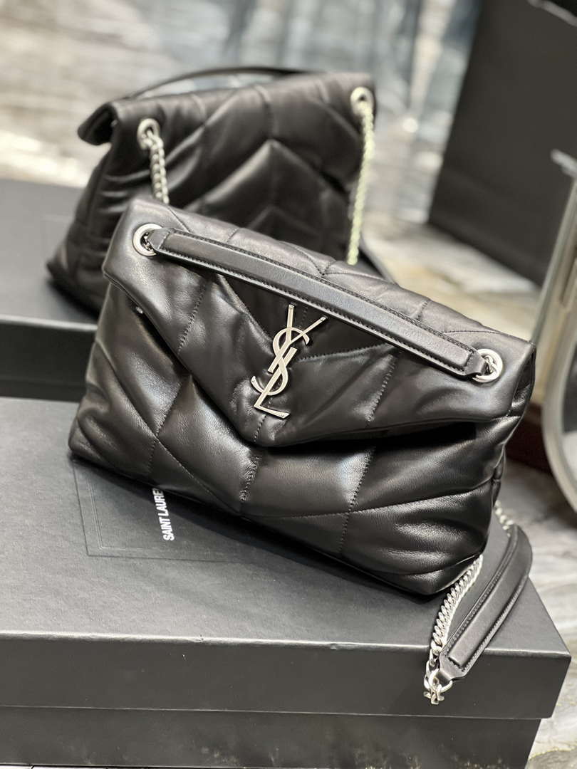 YSL 577476 Saint Laurent Puffer Small In Nappa Leather Black